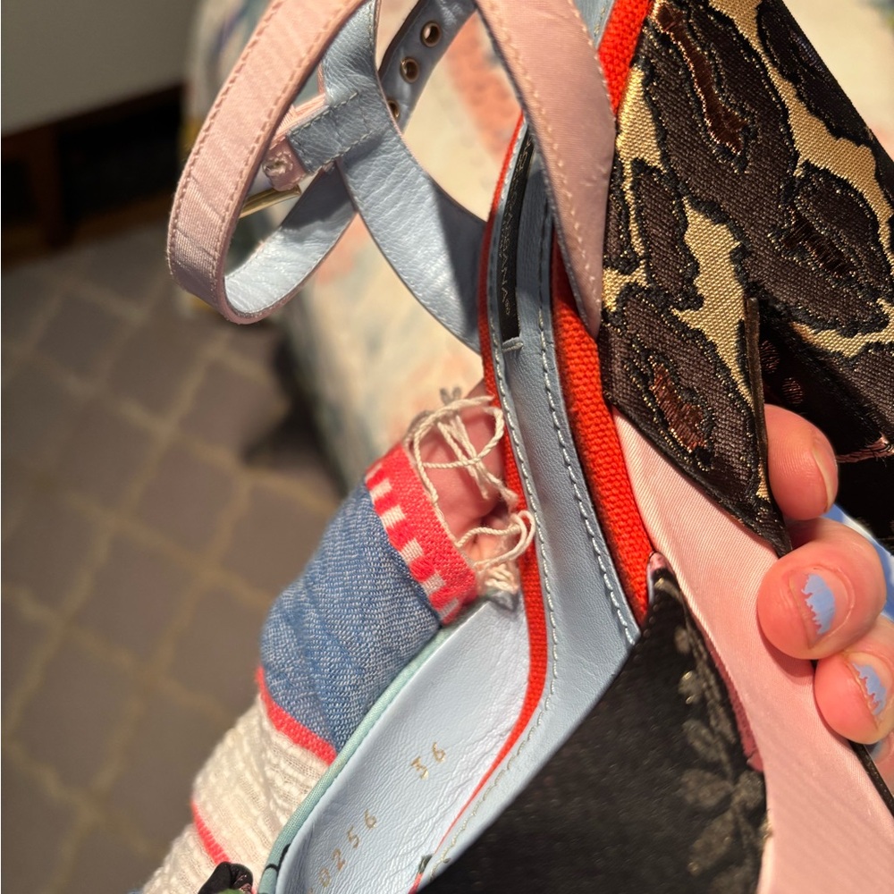 Dolce & Gabbana Patchwork Floral Platform Heels 36 - Picture 7 of 17